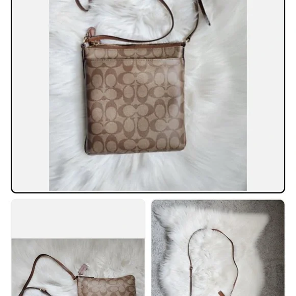 Coach Tan Signature Crossbody Bag - Picture 3 of 7